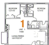 2 Bed 2 Bath  |  8255 Skokie Blvd #201  |  Skokie