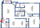 2 Bed 2 BAth  |  1360 Brook #E  |  St. Charles